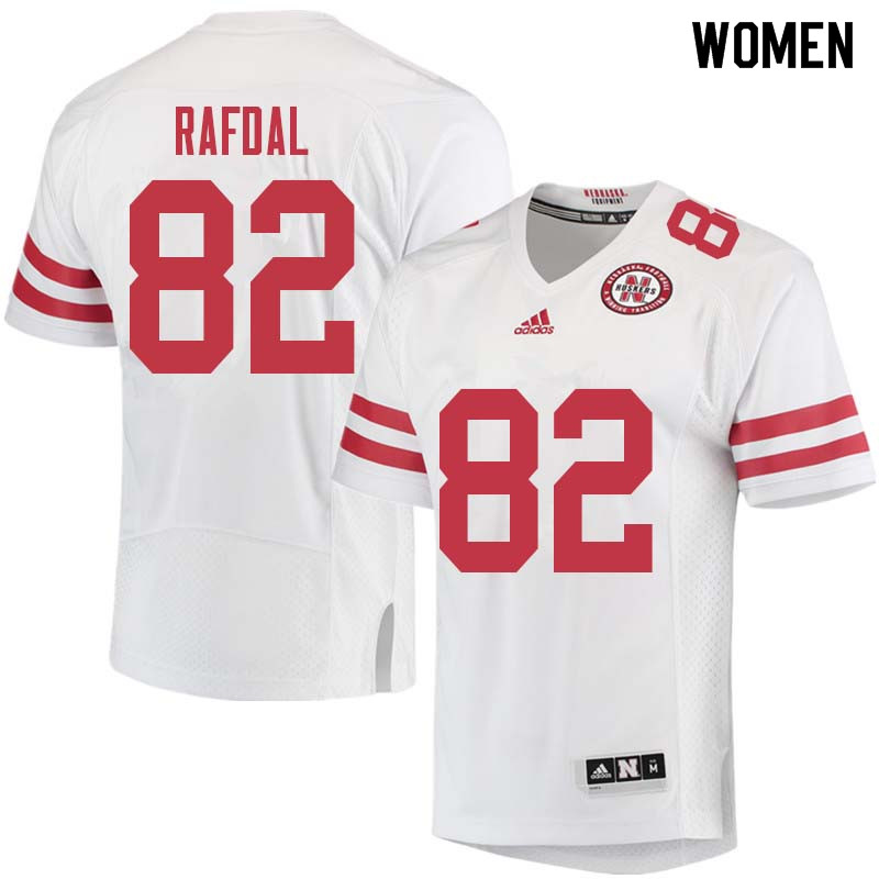 Women #82 Kurt Rafdal Nebraska Cornhuskers College Football Jerseys Sale-White